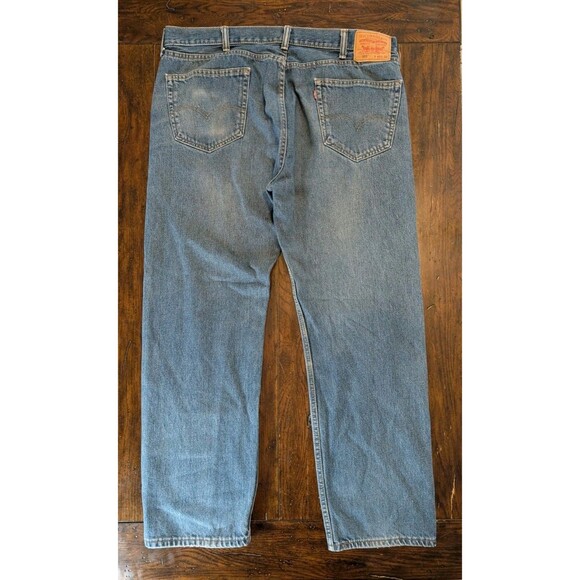 Vintage Levi's 505 Regular Fit Straight Leg Jeans Men's 40x32 Blue Denim - Picture 12 of 13